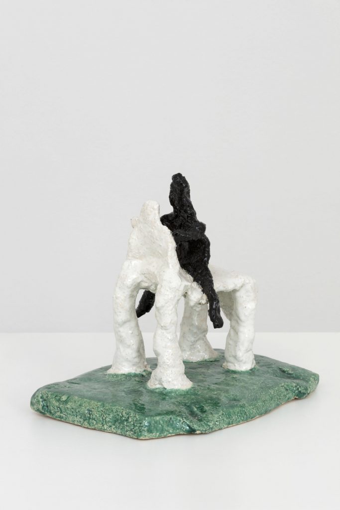 <i>horseman</i>, 2019</br>
glazed stoneware</br>30 x 26 x 35 cm / 11.8 x 10.2 x 13.7 in