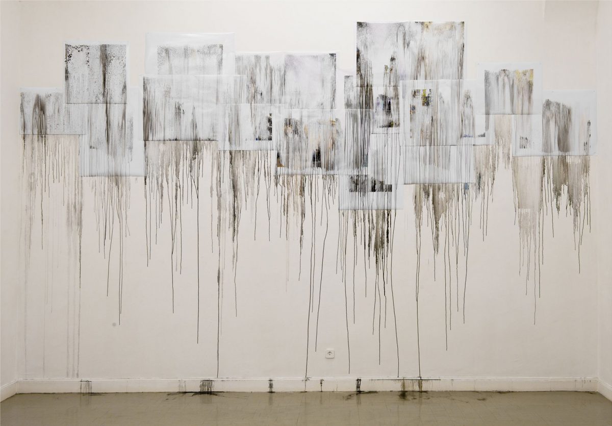 <I>laura, almost 12</I>, 2011
</br>
dissolved photographs, variable dimensions>