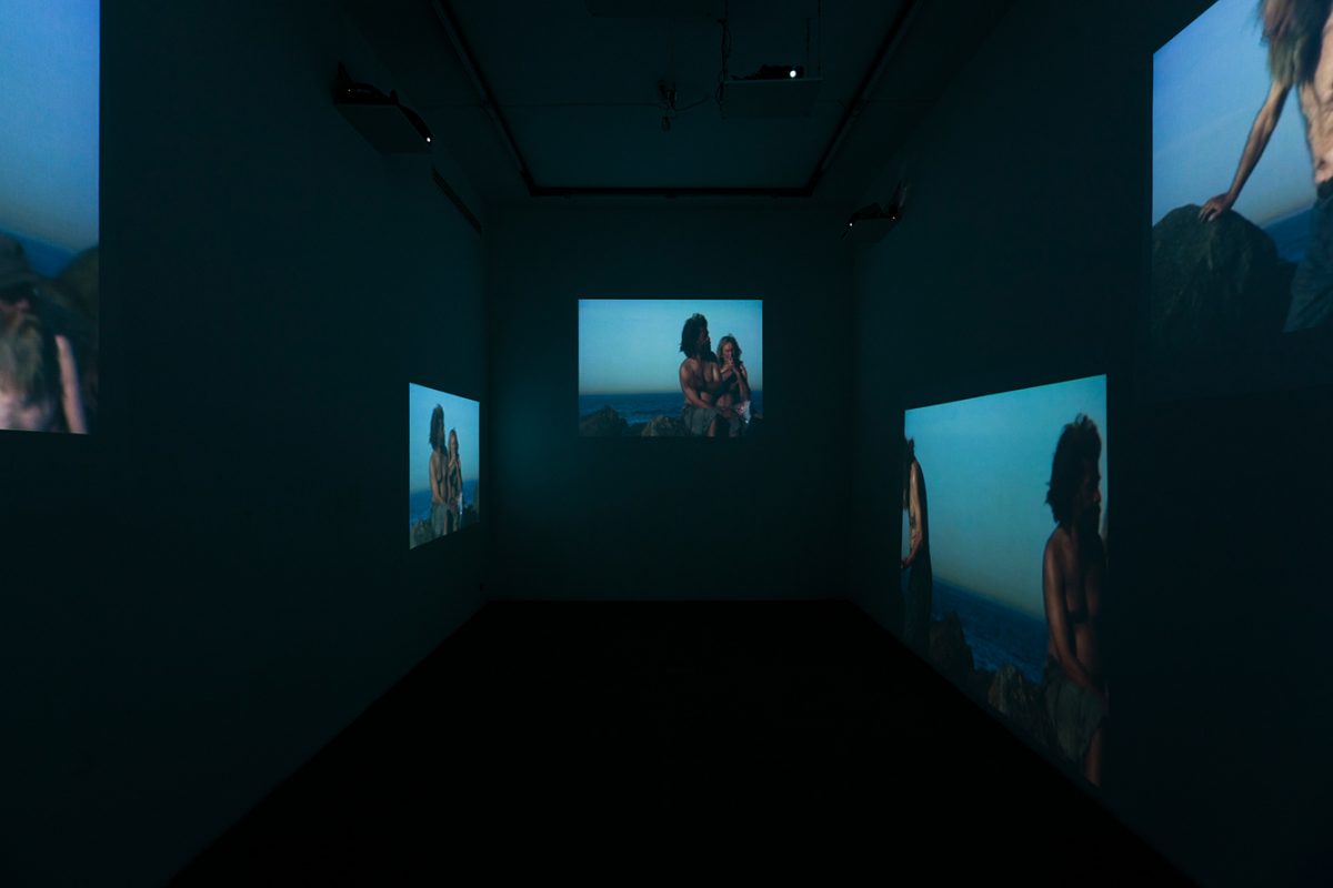<I>hipnostasis</I>, 2009
</br>
six-channel video installation, 6’59’’
</br>
(in collaboration with Raymond pettibon)>