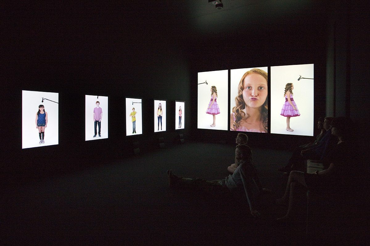 <I>The Audition</I> from <i>the woods</I> (triology), 2012
</br>
installation view, australian centre for the moving image, melbourne>
