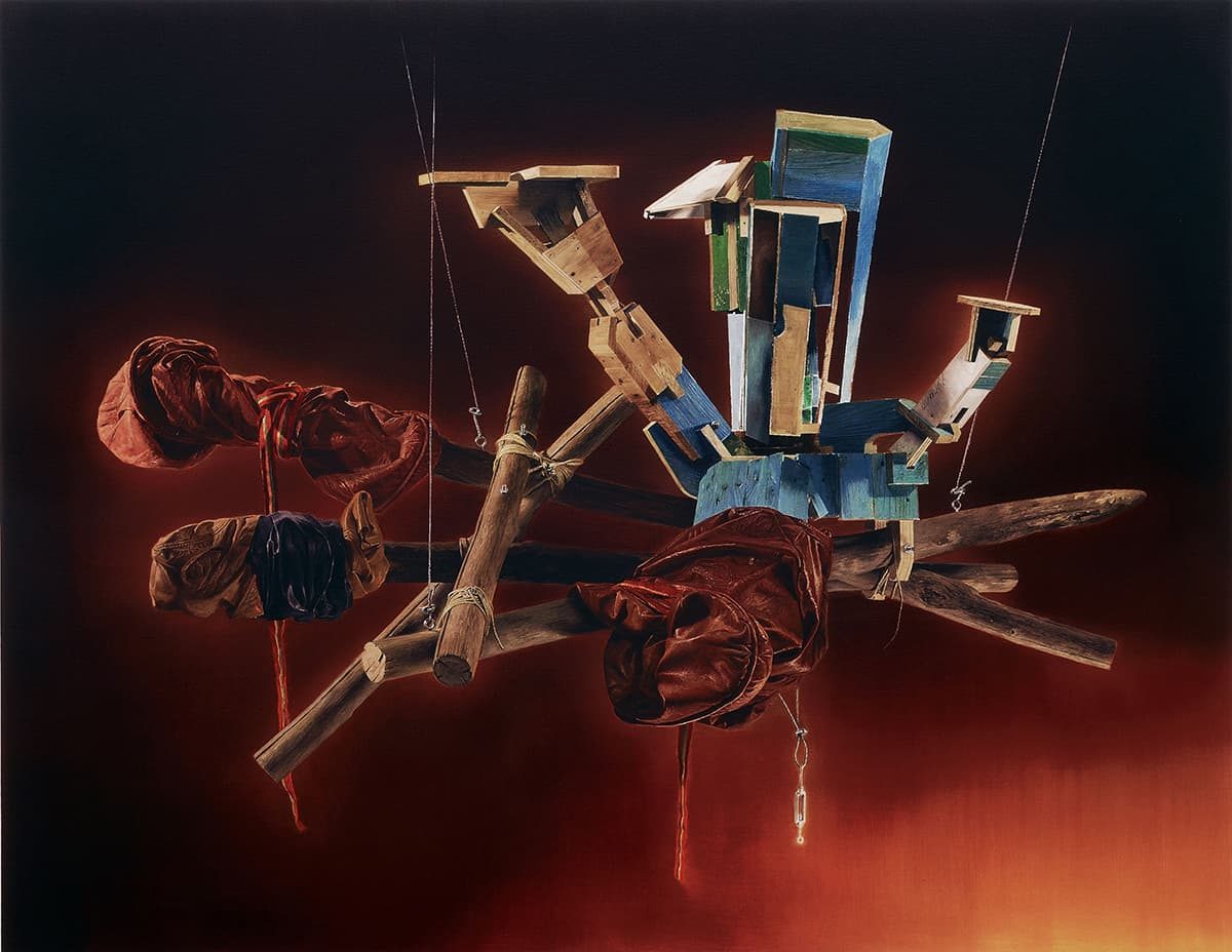 <i>untitled</i>, 2008
</br>
oil on canvas, 190 x 245 cm / 74.8 x 96.4 in>