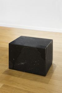 <i>sostanza incerta</i>, 2015
</br>
black marquinia marble, inkjet print, 50 x 60 x 60 cm / 20 x 23.6 x 23.6 in