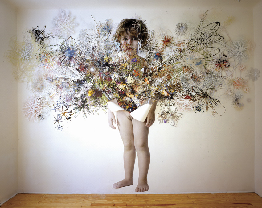 <i>laura’s inheritance</I>, 2003
</br>
cut out photographs, 400 x 530 x 27 cm / 157.5 x 208.7 x 10.6 in>