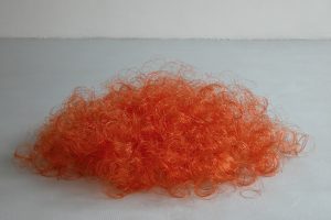 <i>what does your soul look like</i>, 2001
</br>
nylon thread, red lentils, 
variable dimensions
</br>
installation view, MA*GA museo arte gallarate, gallarate