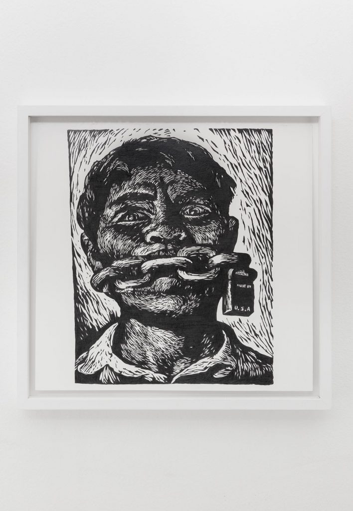 <i>made in u.s.a. (la raza, vol. iv, no. 2, december 1968, l.a. cover page)</i>, 2015
</br>
graphite on paper, 42,5 × 43 cm / 16.7 x 16.9 in>