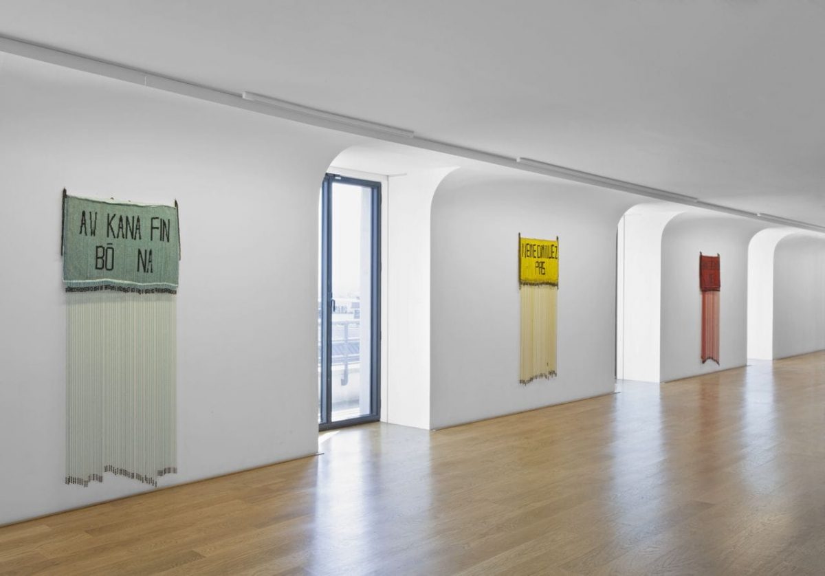 <i>in situ - 1: andrea bowers</i>, 2014
</br> 
installation view, espace culturel louis vuitton, paris>