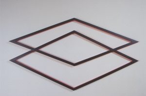 <i>sunset</i>, 2003
</br>
painted wood, 80 x 130 cm / 31.5 x 51.2 in