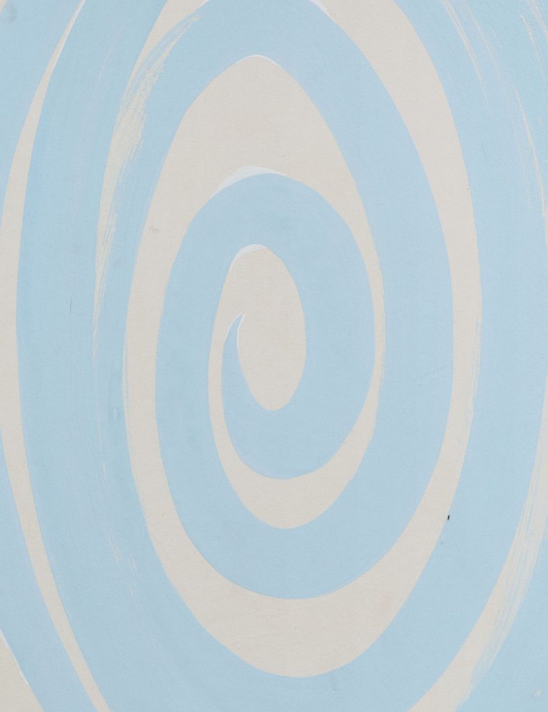 <i>spirale azzurra (light blue spiral)</i>, 1938
</br>
(detail)>