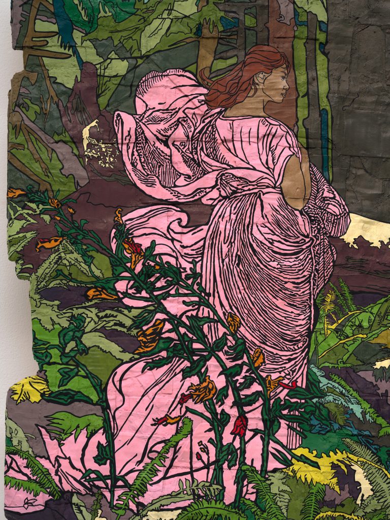 <i>Not a Demand But a Seed (Figure Inspired by Frederick Sandys, Yet She Was All So Queenly in Her Woe, 1866)</i>, 2026 </br>detail>