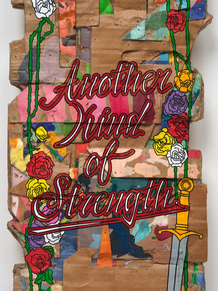 <i> Another Kind of Strength</i>, 2022 </br>
acrylic on cardboard</br>>