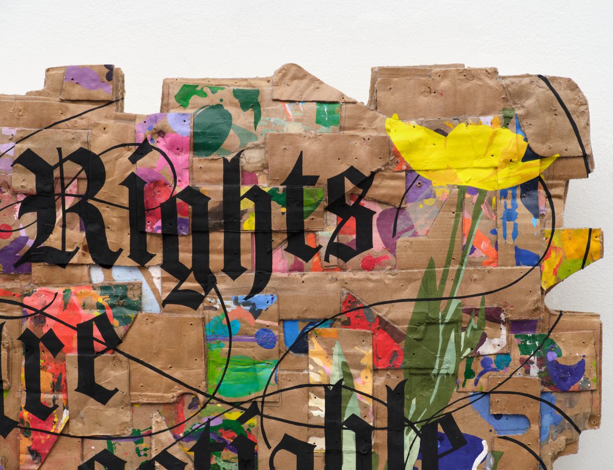 <i>Recycled Paint Palette Series (Our Rights Are Non-negotiable), </i>, 2025</br>
detail
>