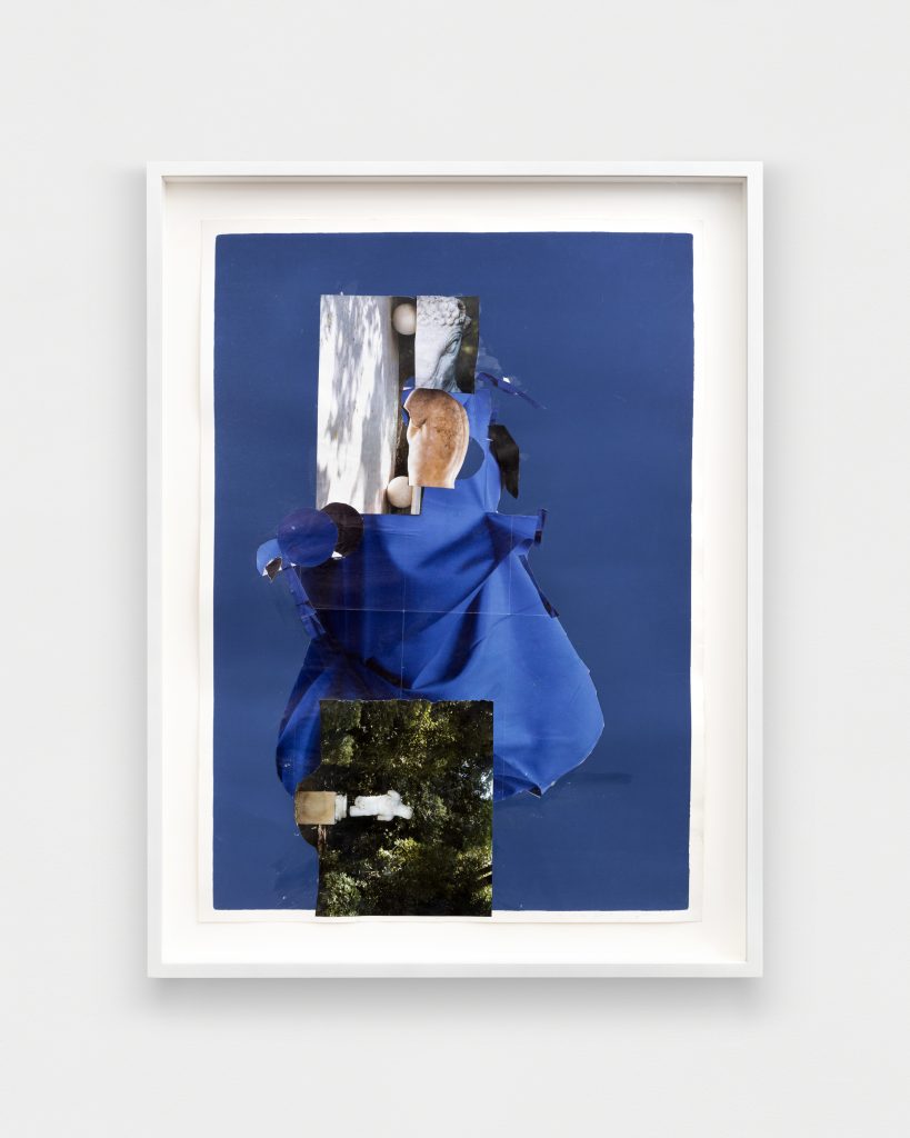 <i>Hommage à Yves Saint Laurent</i>, 2015
</br>
collage on cardboard</br>70 x 50 cm / 27.5 x 19.6 in