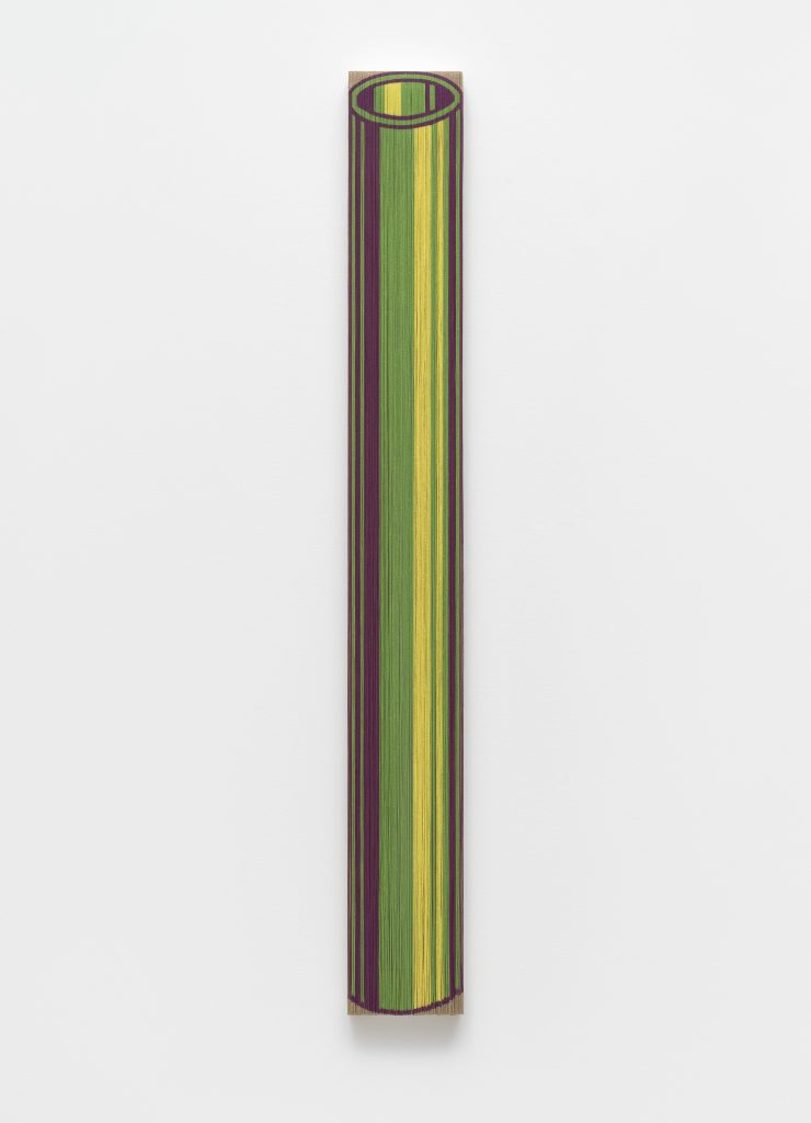 <I> Untitled </I>, 2025
</br> oil on canvas on poplar </br>
89 x 11 x 4 cm / 35 x 4.2 x 1.5 in>