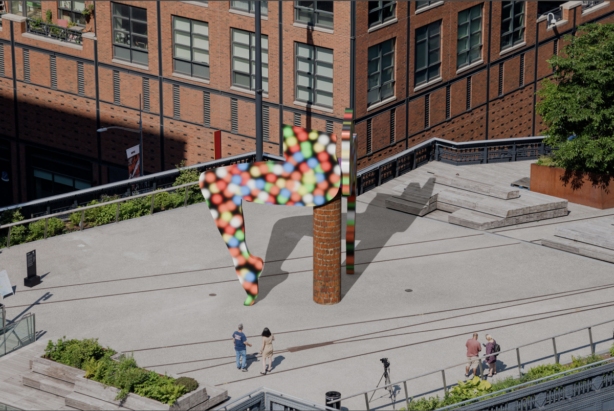 <i>Anthea Hamilton, All Good Legs</i> </br>Plinth proposals 2026, High Line, New york>
