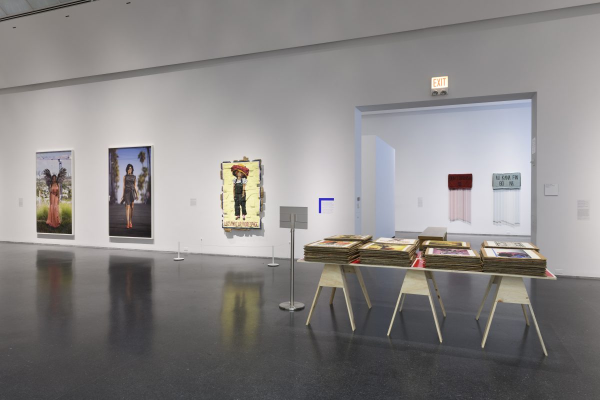 <i>Andrea Bowers</i>, 2021 </br> installation view, MCA Chicago 