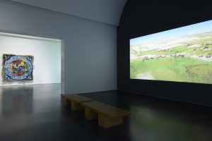 <i>Andrea Bowers</i>, 2021 </br> installation view, MCA Chicago 