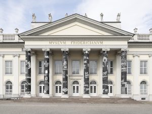 <I>documenta fifteen: Dan Perjovschi, Generosity, Regeneration, Transparency, </br> Independence, Sufficiency, Local Anchor and most of all Humor</I>, 2022</br> installation view,
Fridericianum