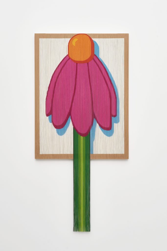 <i> Echinacea </i>, 2023 </br> oil on canvas on poplar </br> 160 x 76,2 x 3,8 cm / 63 x 30 x 1.4 in>