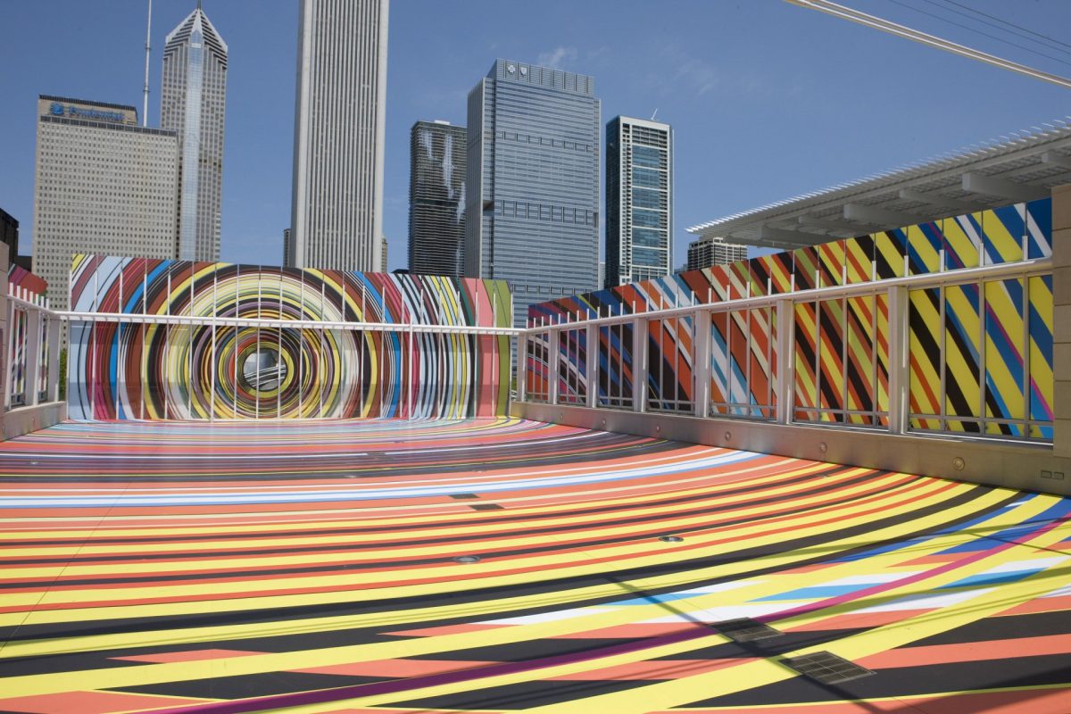 <i>restless rainbow</i>, 2011 
</br>
installation view, the art institute of chicago, chicago>