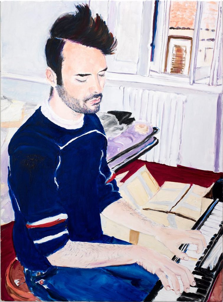 <i>alessio, milano</i>, 2008
</br>
oil on linen, 76,2 x 56 cm / 29.9 x 22.1 in>