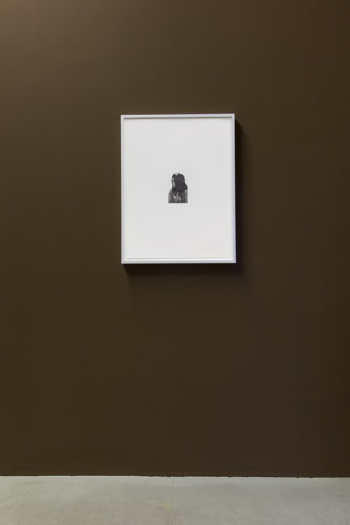 <i>brown beret young woman with bullets (la raza, vol. iii,</br>no. 9, november 1969, l.a. pg. 4)</i>, 2015</br>graphite on paper</br>81,5 x 62 cm / 32 x 24.4 in