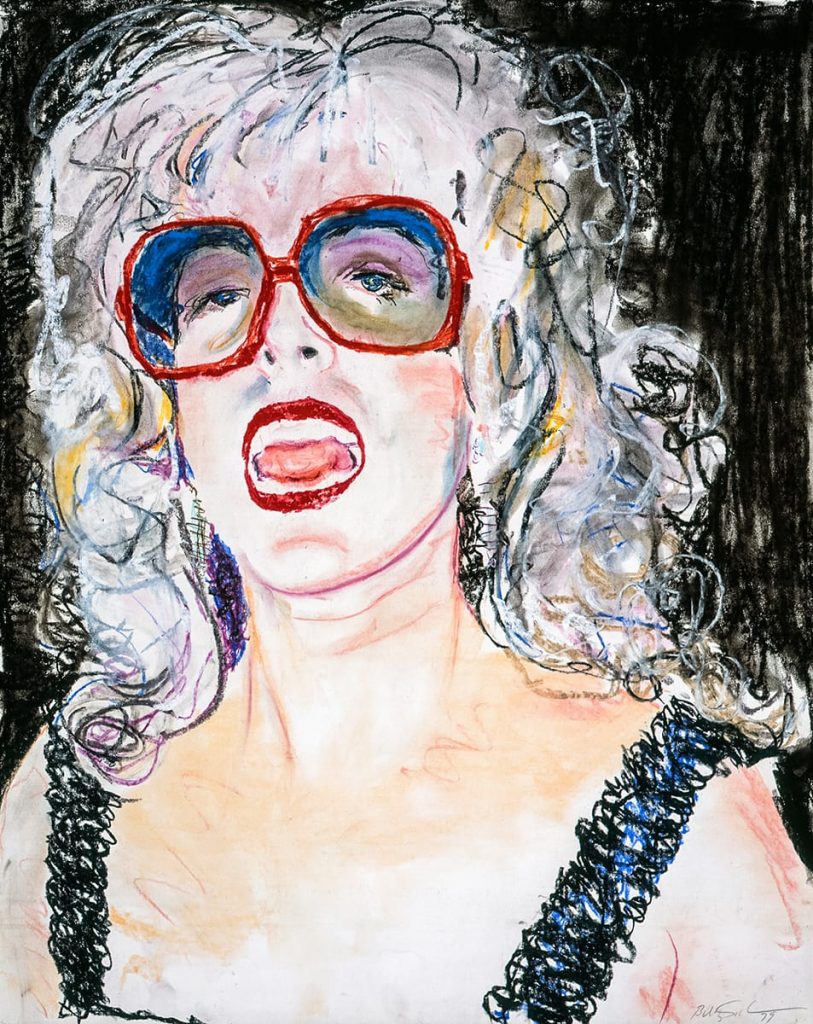 <i>blonde carol</I>, 1979
</br>
pastel on paper, 71,1 x 55,9 cm / 28 x 22 in>