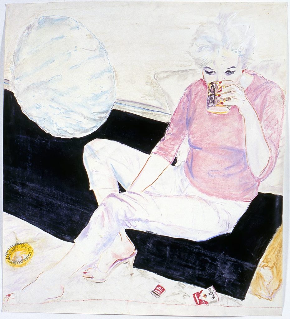 <i>patti astor</i>, 1979
</br>
pastel on paper, 51,4 x 33,7 cm / 42 x 46 in>