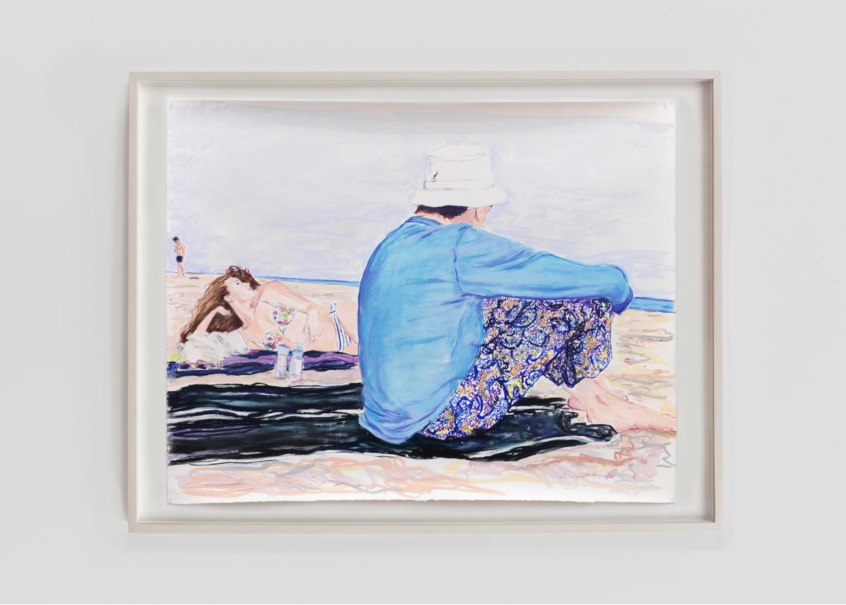 <i>Town Line Beach</i>, 2016
</br>
pastel on paper, 264 x 335 cm / 104 x 132 in>