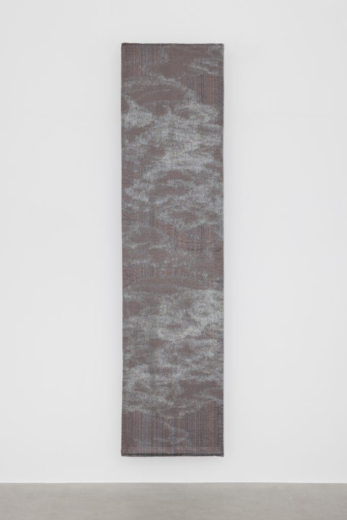 <i>P24HM10 RAIN and CLOUDS 5</i>,2024
</br> cotton and polyester</br>292 x 73,5 cm / 115 x 29 in>