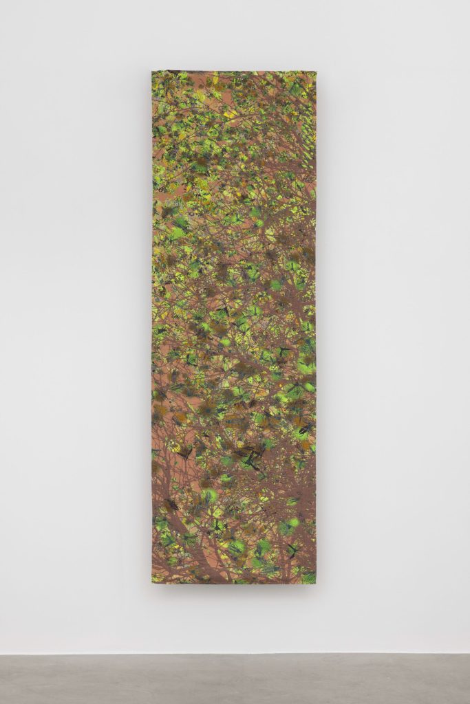 <i>P24HM28 BEST BUGS and FIREFLIES TREE 3</i>,2024
</br> cotton and polyester</br>231 x 73 cm / 91 x 28.7 in>