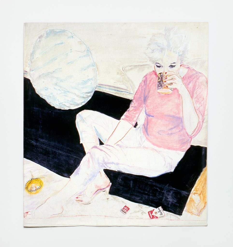 Billy Sullivan, <i> Patti Astor</i>, 1979</br> pastel on paper,</br> 106,7 x 116,8 cm / 42 x 46 in>