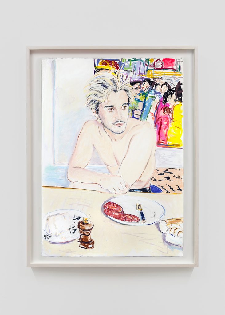 <i>Antoni</I>, 2016-7
</br>
pastel on paper, 108,6 x 76,8 cm / 42.7 x 30.2 in >