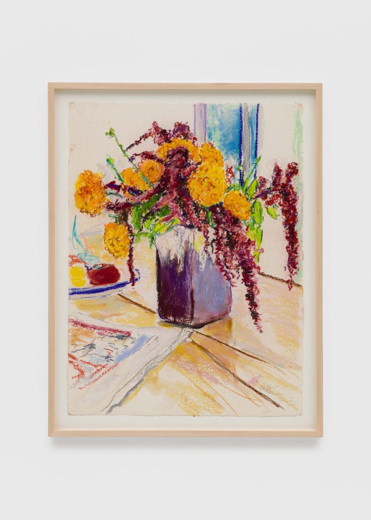 Billy Sullivan, <i> Marilee's Flowers </i>, 2023 </br> pastel on paper,</br> 76,2 x 54,6 cm / 30 x 21.5 in>