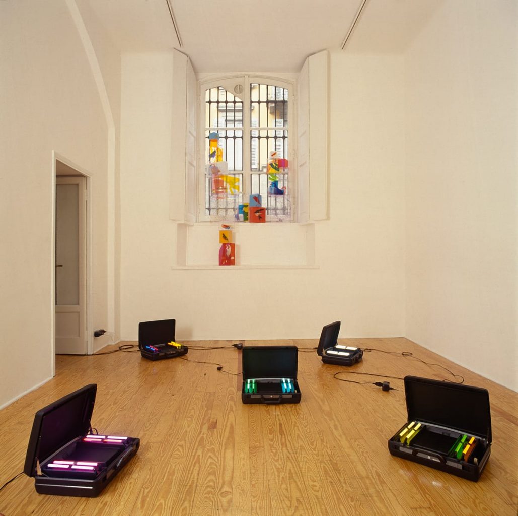 pae white, installation view, francesca kaufmann, milan, 2001