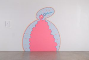 <i>darling</i>, 1992
</br>
acrylic paint on wall, variable dimensions, height 250 cm / 98.4 in 