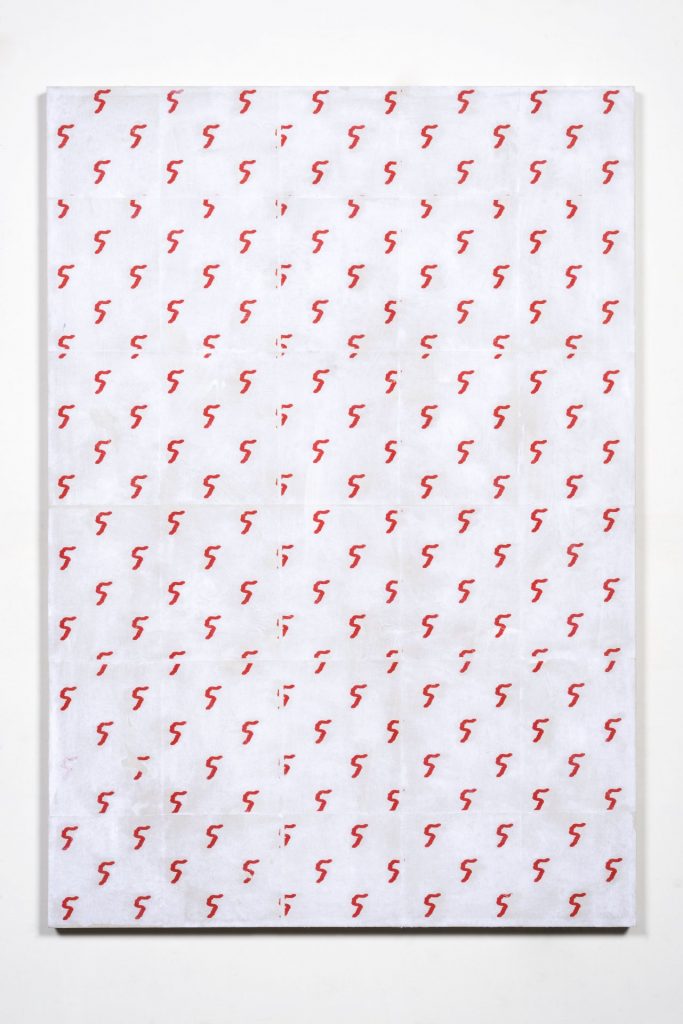 matt sheridan smith, pattern portrait (cyclist), 2014
acrylic gel transfer, paper on linen, 152,4 x 106,68 cm