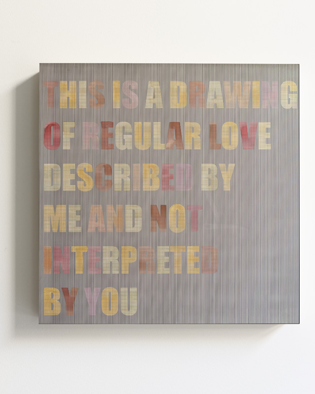 pae white, challenged text, 2011
clay and ink on wood, 45 x 45 cm