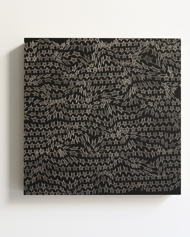 pae white, chalky stars, 2011
clay and ink on wood, 45 x 45 cm