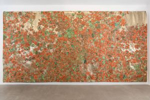 bugz & drugs - indian summer, 2017
cotton, polyester, lurex, 413 x 808,5 cm