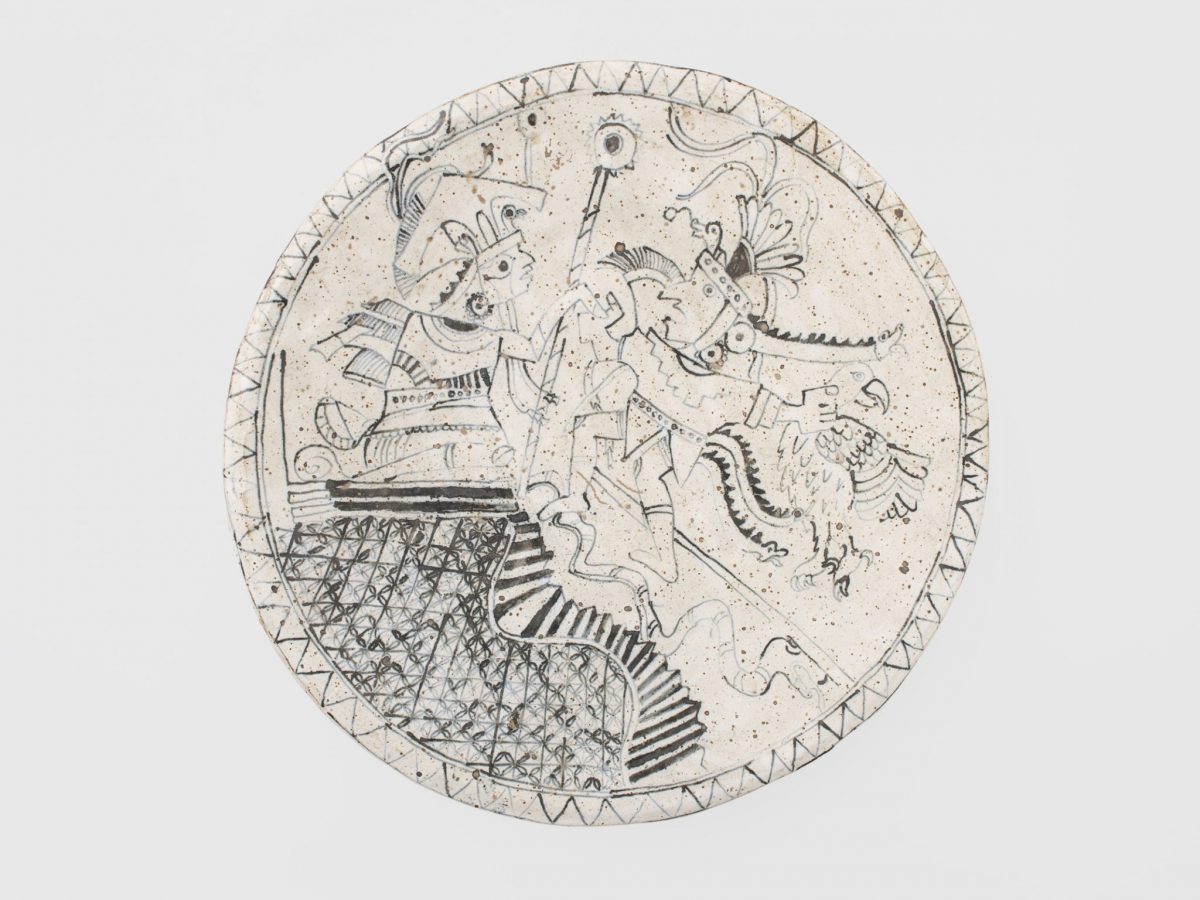 untitled, 1981
ceramic, glaze 2.5 × 16.25 × 16.5 inches