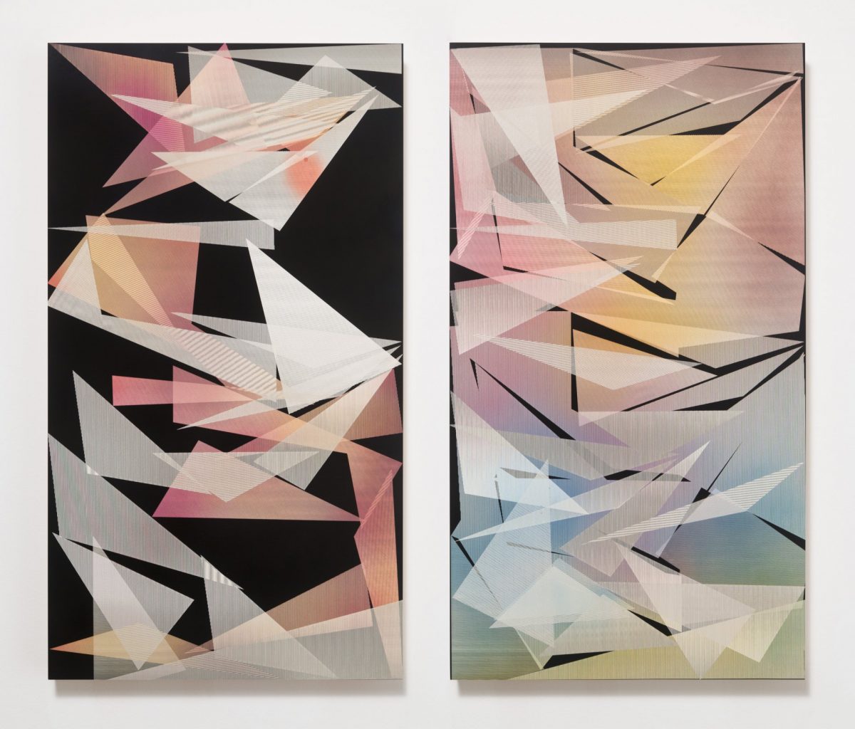 pae white, tissue diptych, 2014
carvings: clay and ink on wood, 81 x 45 cm (each)