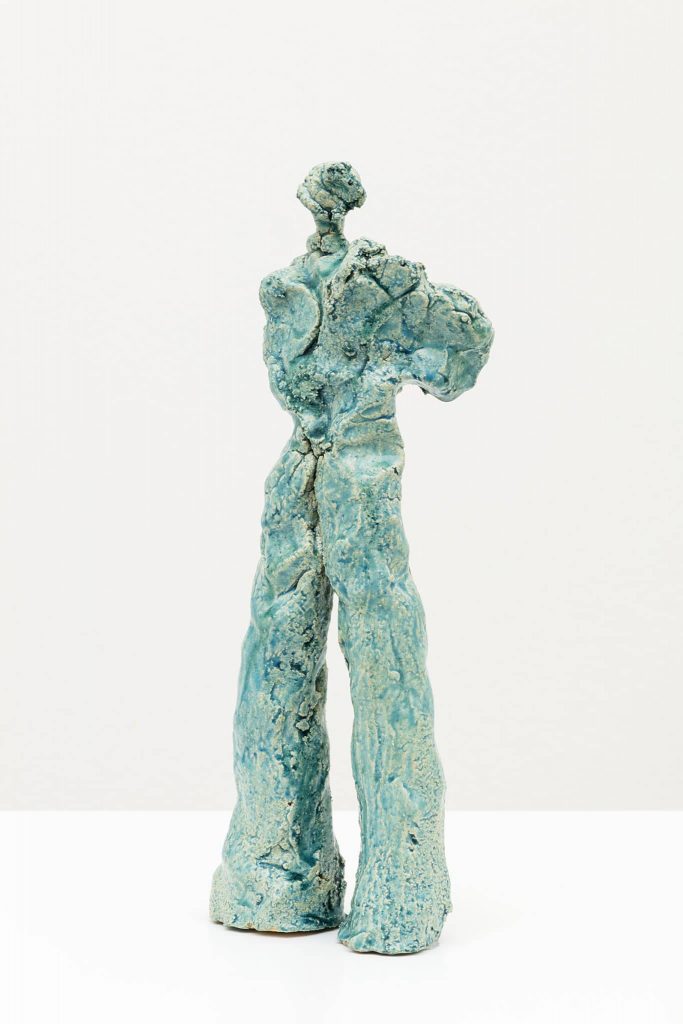 <i>walking man</i>, 2010</br>
glazed stoneware</br>28 × 10 × 6 cm