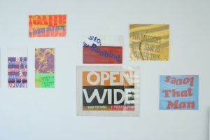 <i>Sister Corita: Works from the 1960s</i>, 2006
</br>
installation view, Between Bridges, London