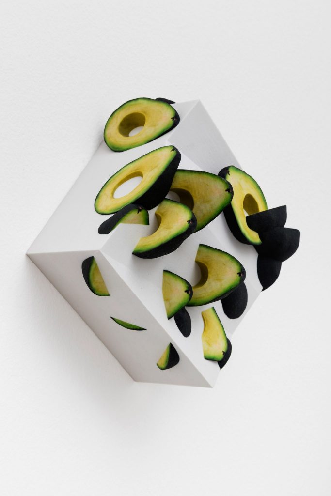 dither ... avocados, 2017
colored sandstone, 28,8 x 24,74 x 12,82 cm