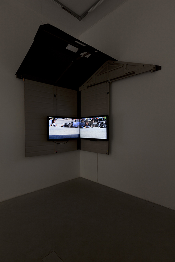 <i>hipnostasis</i> (in collaboration with raymond pettibon), 2009 </br>
six-channel video installation</br>6'59''