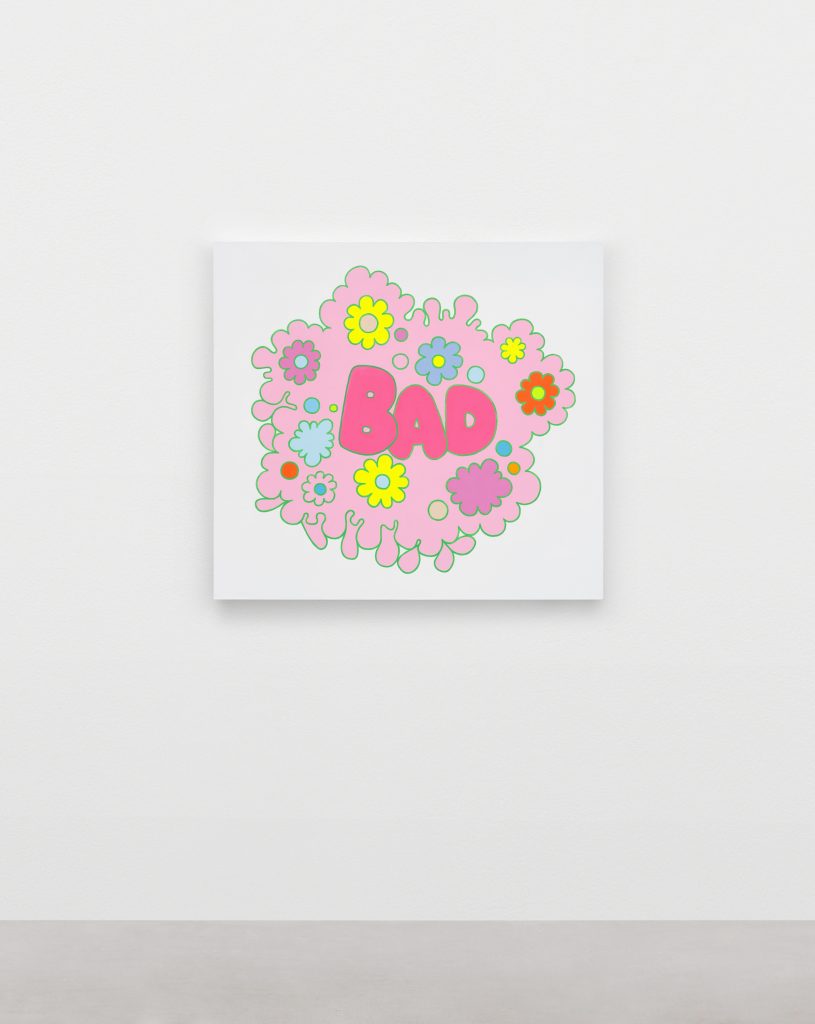 <i>Bad</i>, 2025</br>acrylic on canvas</br>
110 x 120 x 3 cm / 43.3 x 47.2 x 1 in>