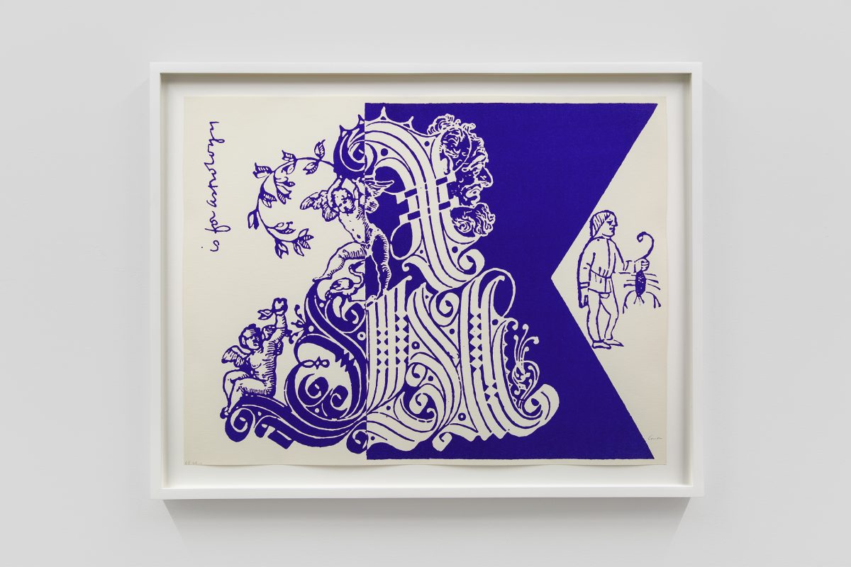 <i>a is for astrology</i>, 1968
</br> 
screenprint, 43,2 x 57,1 cm / 17 x 22.5 in>
