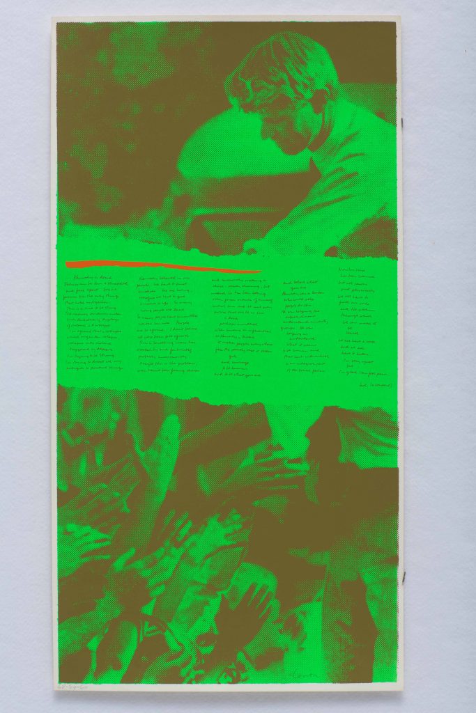 <I>i’m glad i can feel pain</I>, 1969
</br>
screenprint, 58,4 x 30,5 cm / 23 x 12 in>