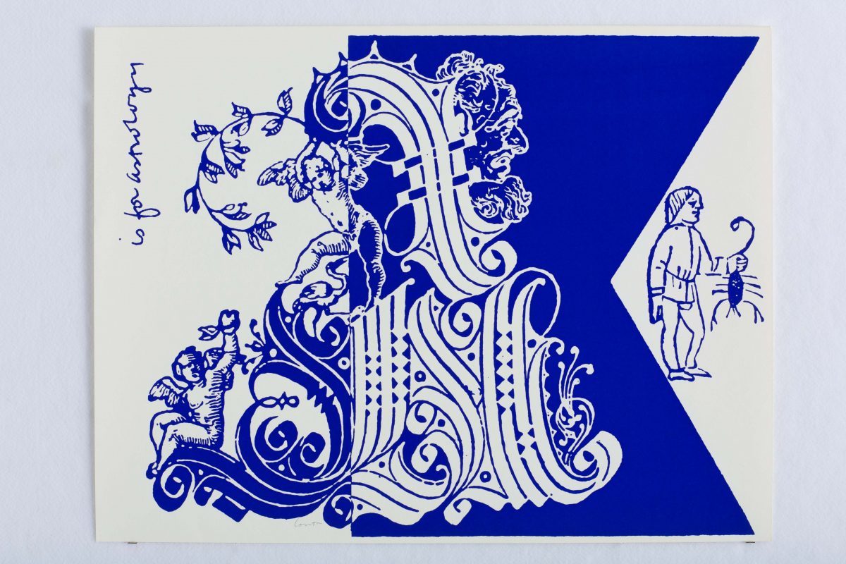 <i>a is for astrology</i>, 1968
</br> 
screenprint, 43,2 x 57,1 cm / 17 x 22.5 in>