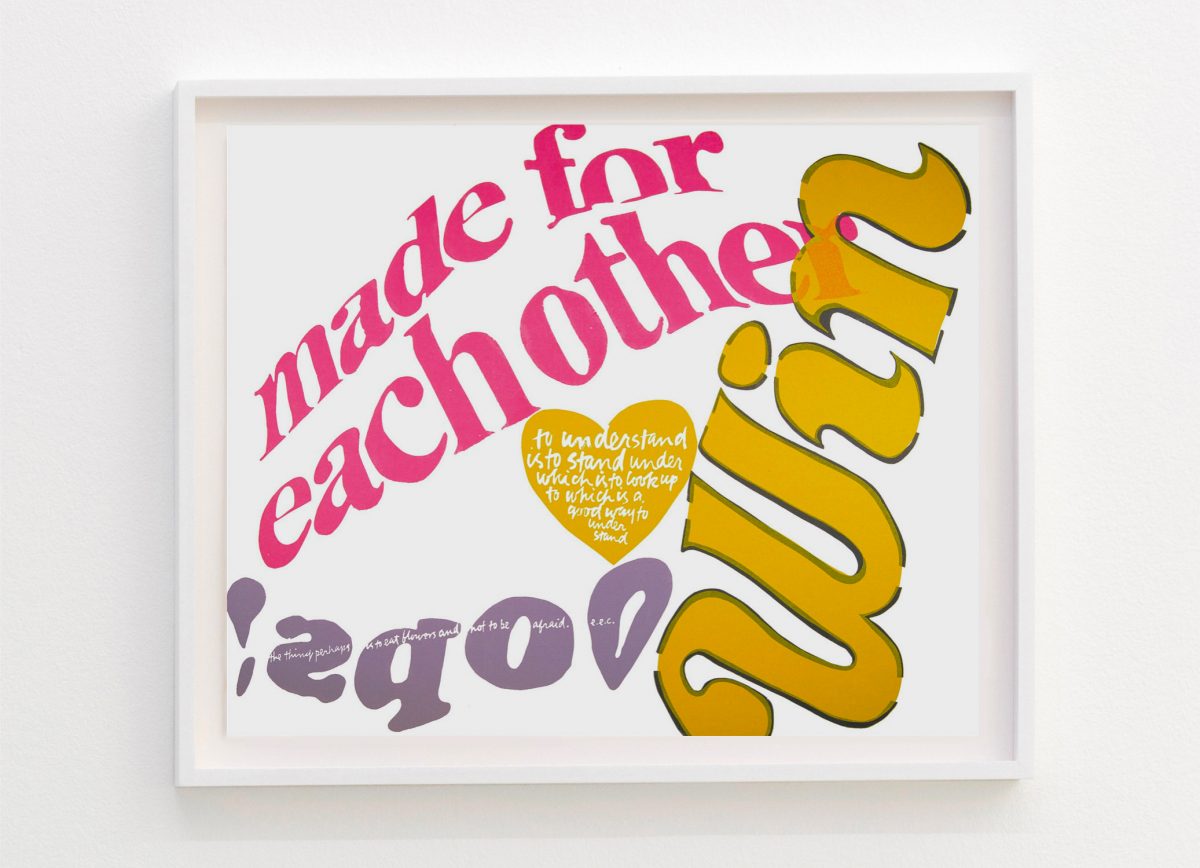 <i>mad for each other</i>, 1967
</br>
screenprint</br>
76.2 x 91.4 cm / 30 x 36 in>